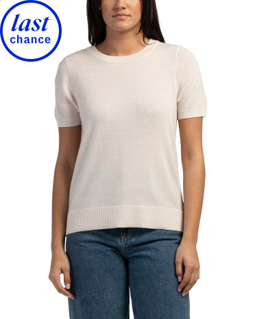 NICOLE MILLER NEW YORK Merino Yunu Qısa Tərəvəzli Pullover Sviter