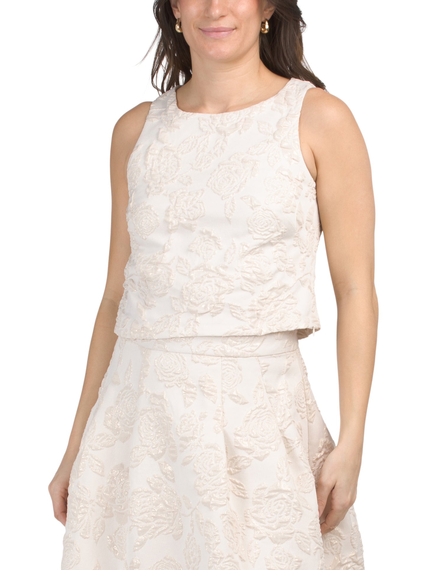 MUSE Jacquard Toxumalı Kolsuz Bluzka