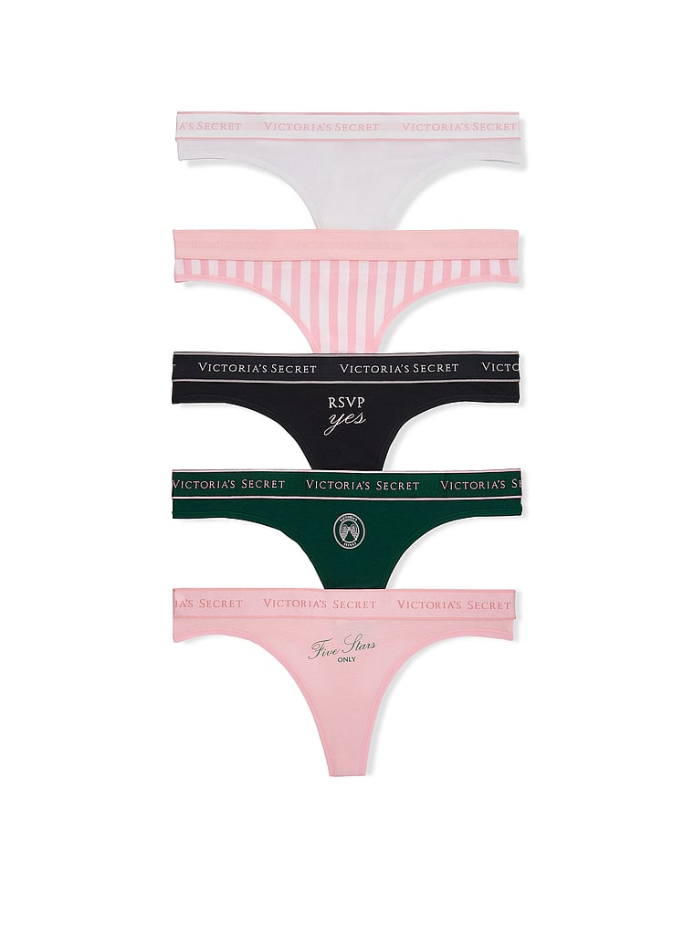Victoria's Secret 5-Pack Loqolu Pambıq Tanga