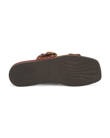 COLE HAAN Leather Oaklynn Cüt Zolaqlı Sandal