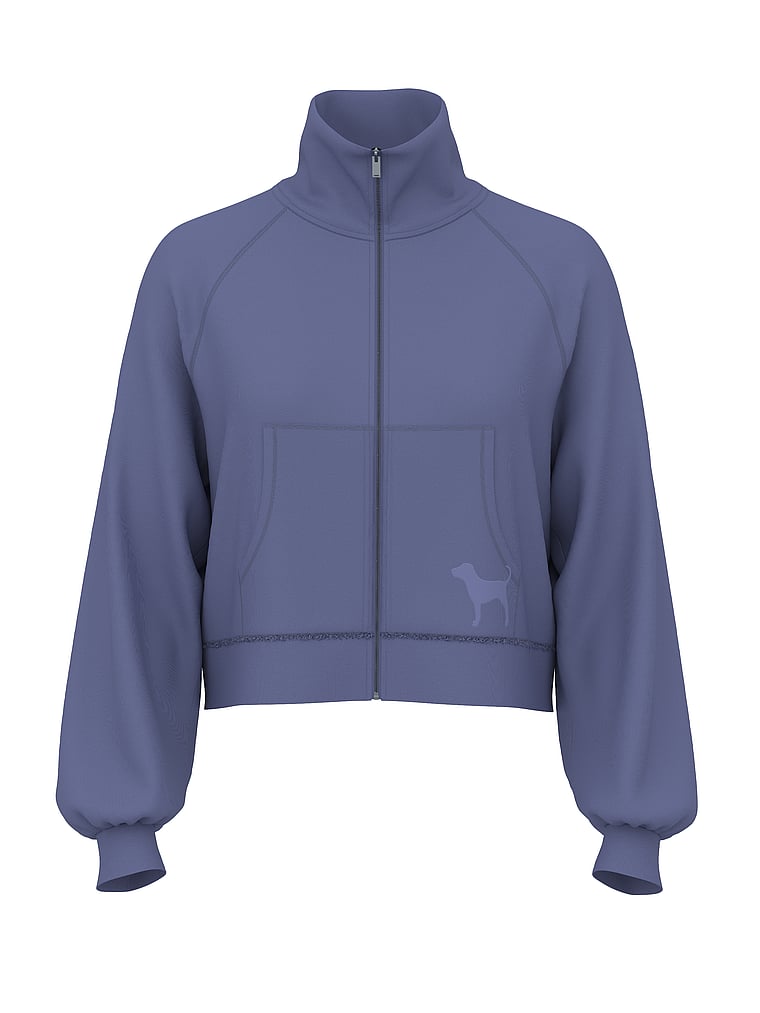 PINK Campus Terry™ Mock-Neck Full-Zip Sweatshirt