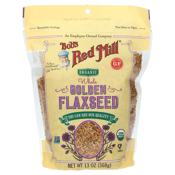 Bob's Red Mill Organic Whole Golden Flaxseed 13 Oz 368 G