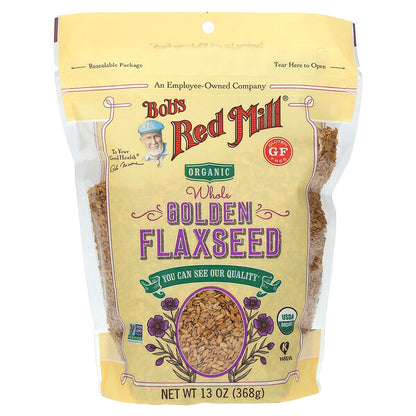 Bob's Red Mill Organic Whole Golden Flaxseed 13 Oz 368 G