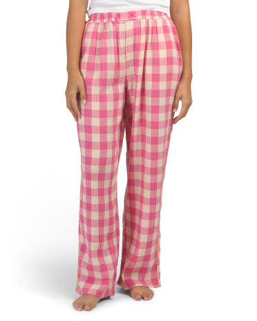 FREE PEOPLE Kareli Pijama Şalvarı