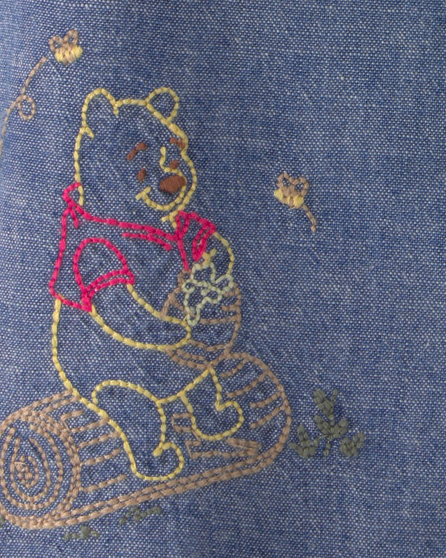 Carter's Uşaq Oğlan Disney© Winnie the Pooh Chambray Işlemeli Düyməli Köynəyi - Orta Yuyunmuş