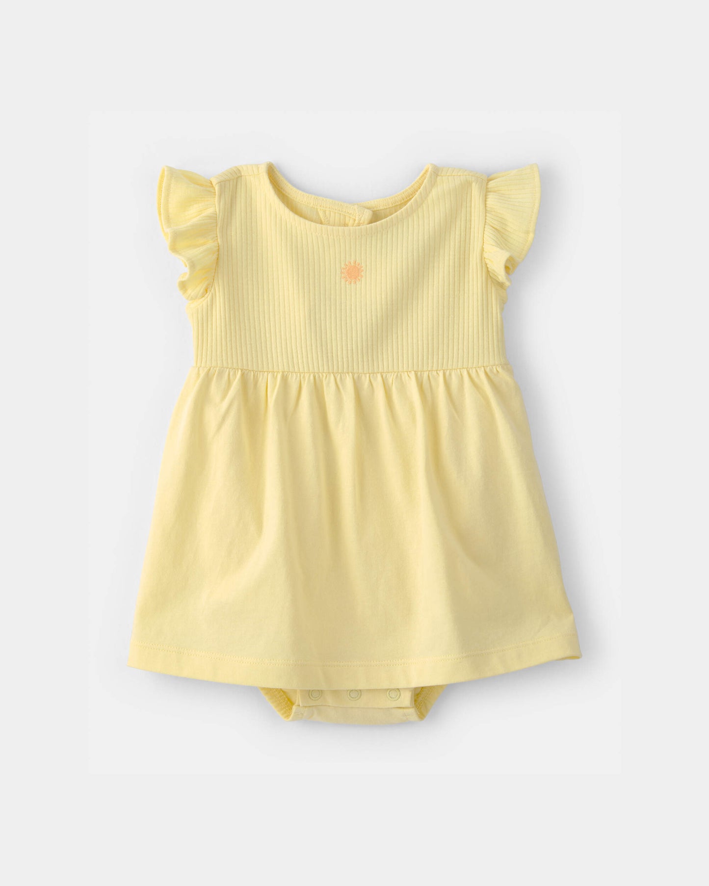 Carter's Qız Uşaq Günəş Qısa Qollu Bodysuit Geyimi - Sarı