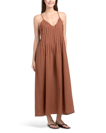 REV DE SOLEIL Leila Pintuck V-neck Maxi Plaj Geyimi