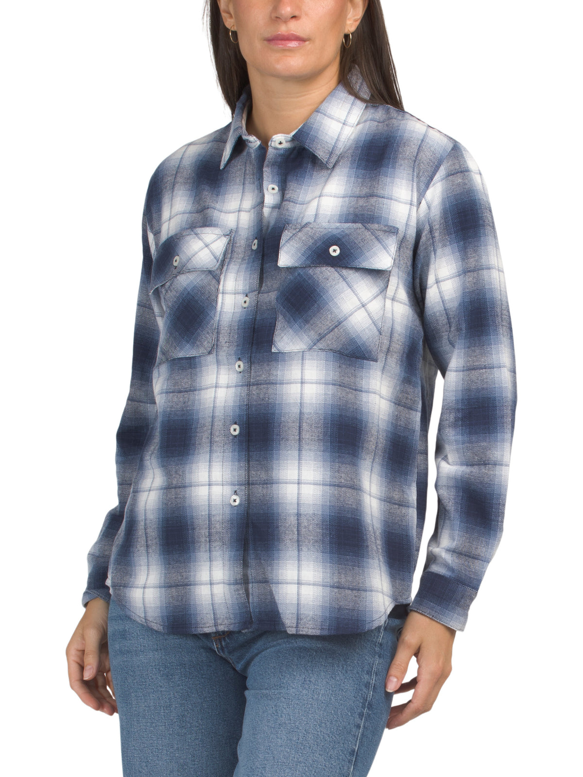 DASH Flannel Düyməli Qablaşdırma Köynəyi