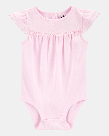 Carter's Körpə Pointelle Qısa Təkəlli Bodysuit - Çəhrayı