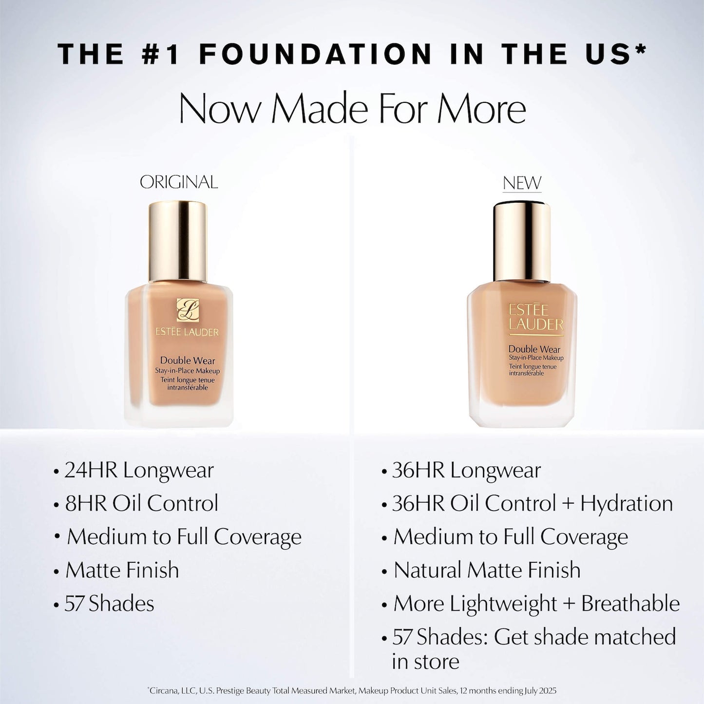 Estée Lauder NEW Double Wear Stay-in-Place Yüngül Uzunmüddətli Mat Tonal Krem 36 Saat