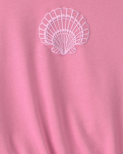 Carter's Qız Dəniz Kabuğu Fransız Tərrisi Bluzkası - Çəhrayı