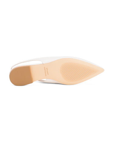 STUART WEITZMAN Dəri Saxta Füzə Slingback Düz Ayaqqabı