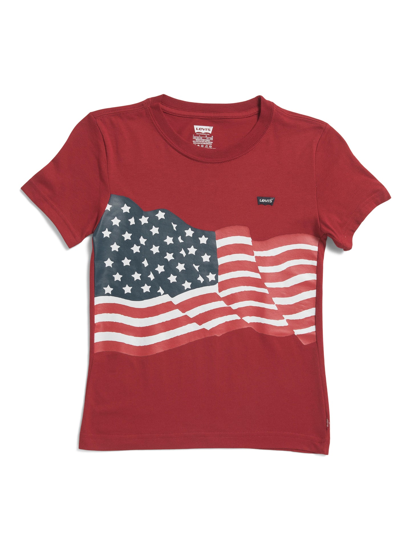 LEVIS Oğlan Amerikan Bayrağı Qısa Kollu Köynək