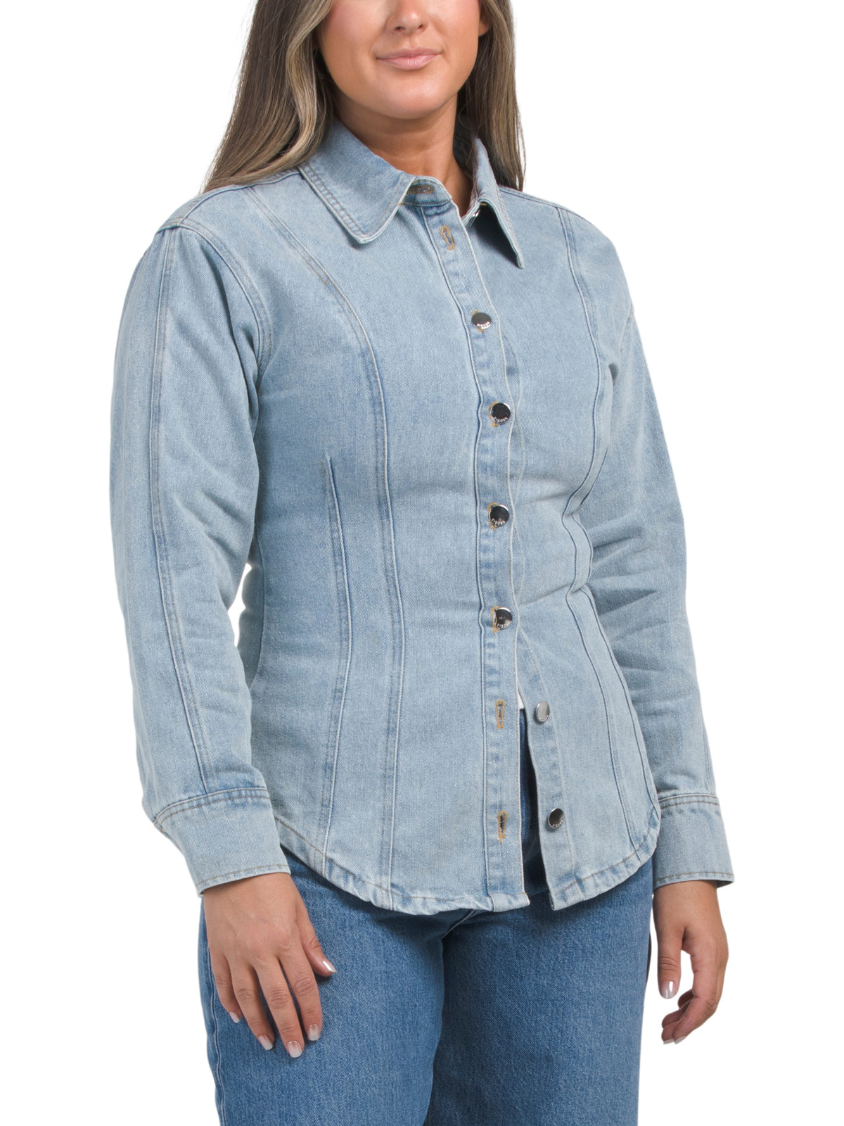VIGOSS Dikiş Detaylı Denim Gödəkçə