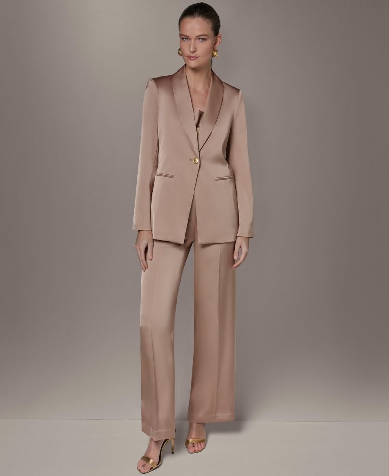 Donna Karan New York Qadın Bir Düyməli Ceket, Adi və Kiçik Ölçülər