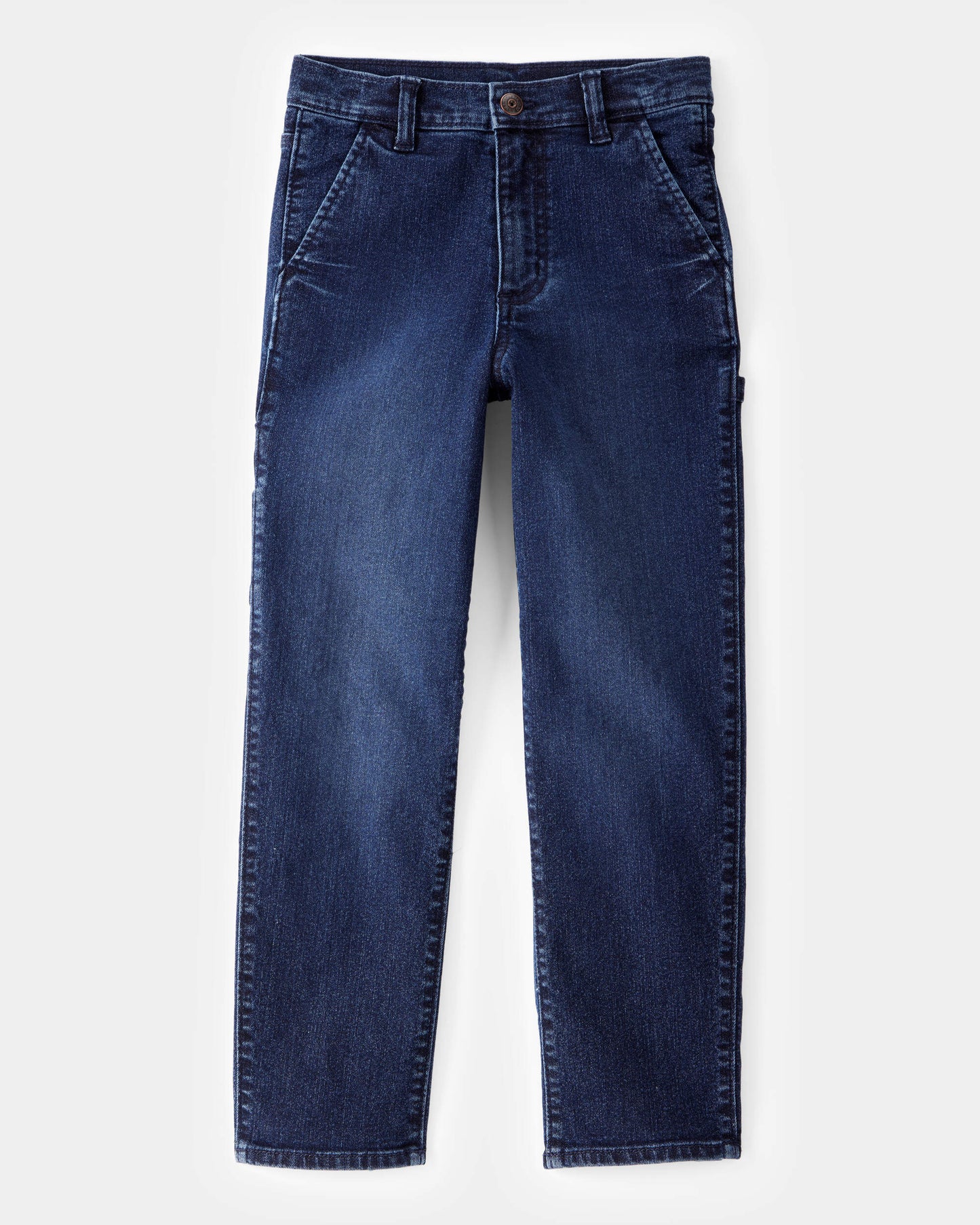 OshKosh B'gosh Oğlan Geniş Ikonik Denim Dülgər Şalvarı - Indigo Yuyma