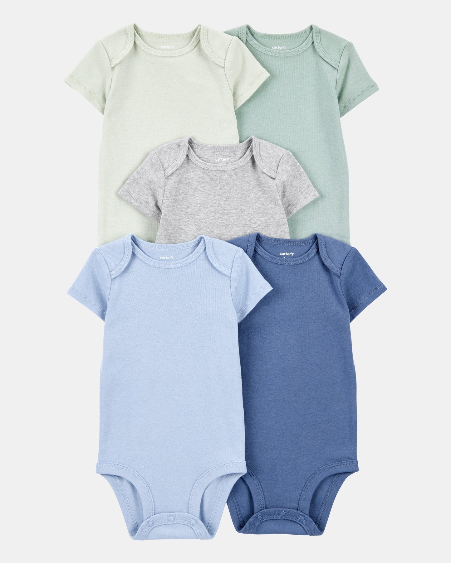 Carter's Körpə Oğlan 5-Paket Qısa Təkəlli Pambıq Bodysuit