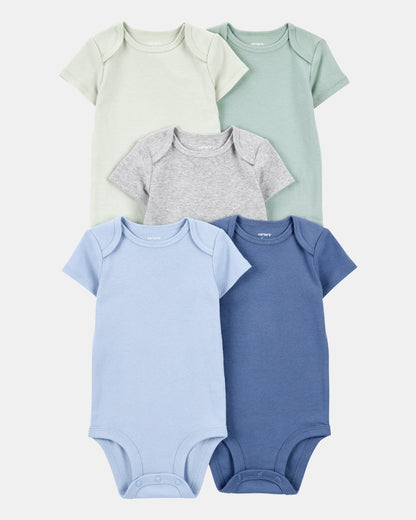 Carter's Körpə Oğlan 5-Paket Qısa Təkəlli Pambıq Bodysuit
