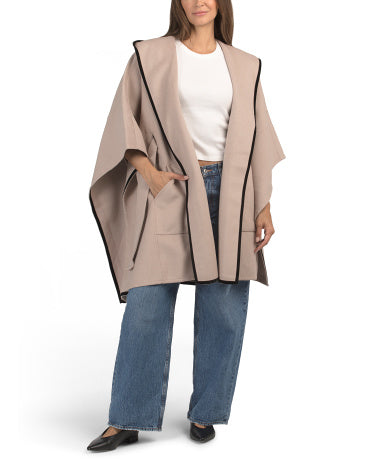 BELLE &amp; BLOOM Wool Blend Need You Know Cape Coat