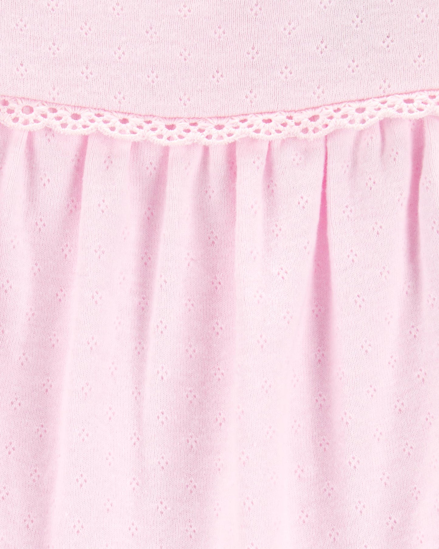Carter's Körpə Pointelle Qısa Təkəlli Bodysuit - Çəhrayı