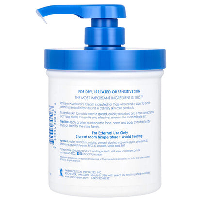 Vanicream Sensitive Skin Üçün Nəmləndirici Krem 453 G