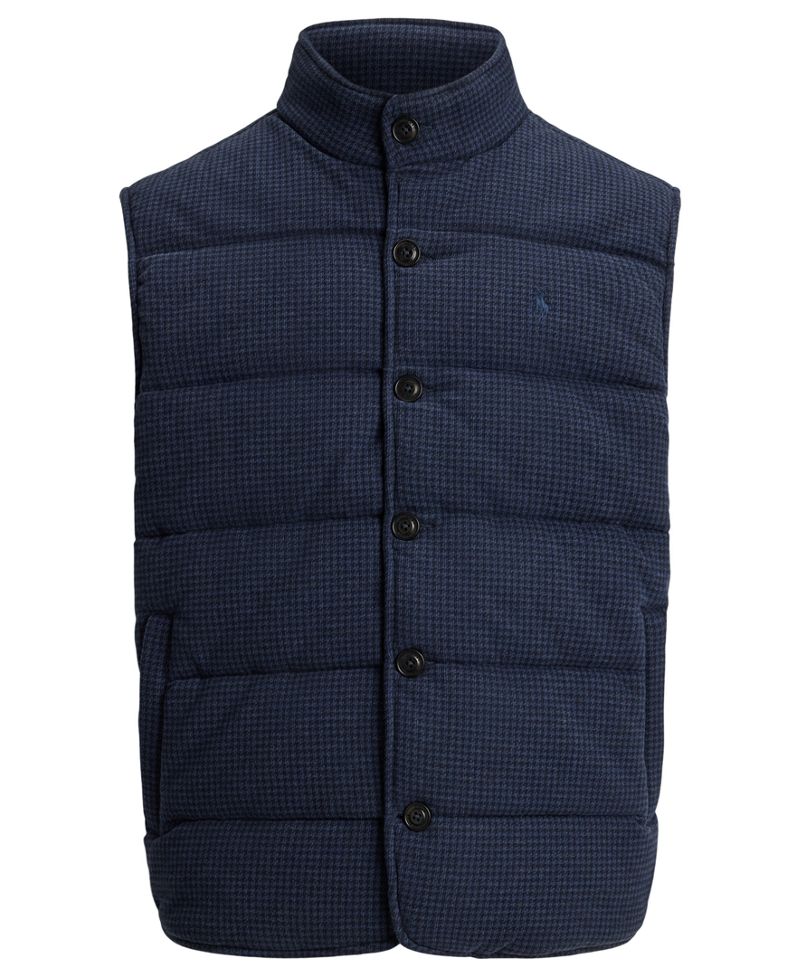 Polo Ralph Lauren Kişi Şəbəkə Naxışlı Qısa Yaxalı Jilet