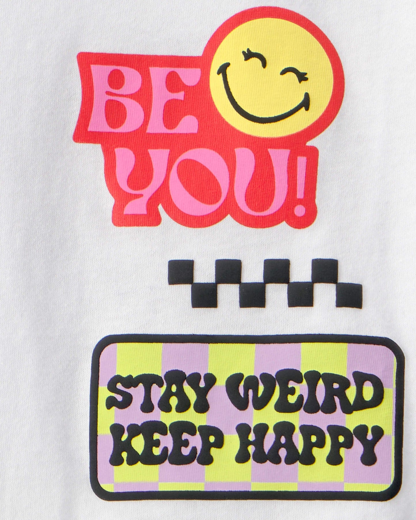 Carter's Qız SmileyWorld® Qrafik Köynəyi - Ağ