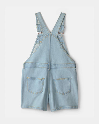 Carter's Qız Ulduz Detallı Denim Qısaq Kombinezon - Açıq Yuyumu