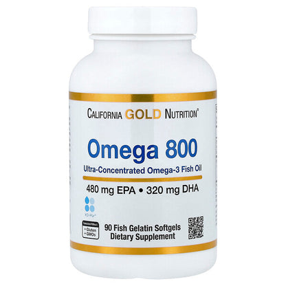 California Gold Nutrition Omega 800 Balıq Yağı 90 Kapsula