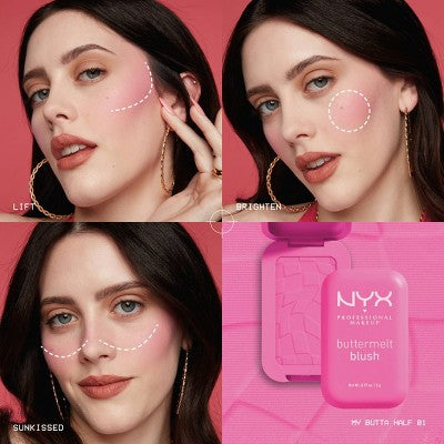 NYX Professional Makeup Buttermelt Blush - Sən Bilirsen Kəsmə - 0.17oz: İşıqlandıran Toz Shea Yağı ilə, Veqan Formulası