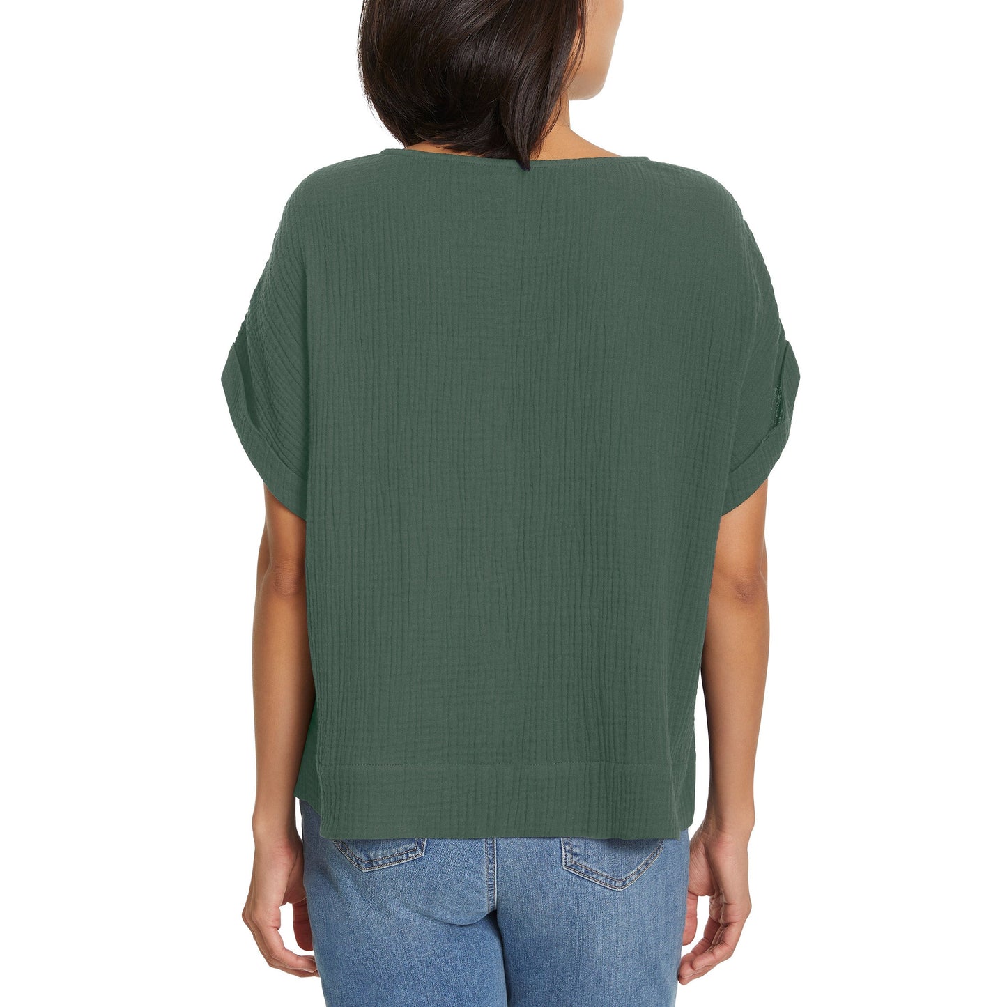 Gloria Vanderbilt Qadın Pamuk Tənək Pullover Köynəyi, Tünd Mavi