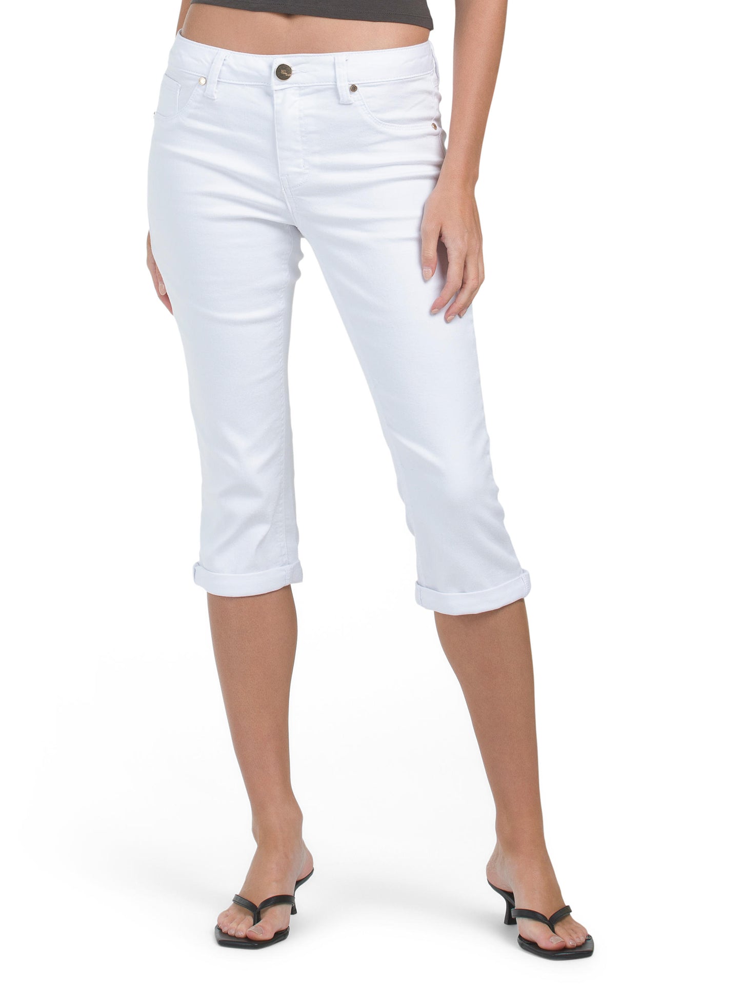 1822 DENIM Ultra Soft Rolled Capri Cins