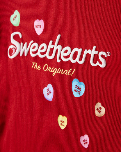 OshKosh B'gosh Qız Sweethearts© Şirniyyat Uzun Cəkit Qabartma Bluzka - Qırmızı