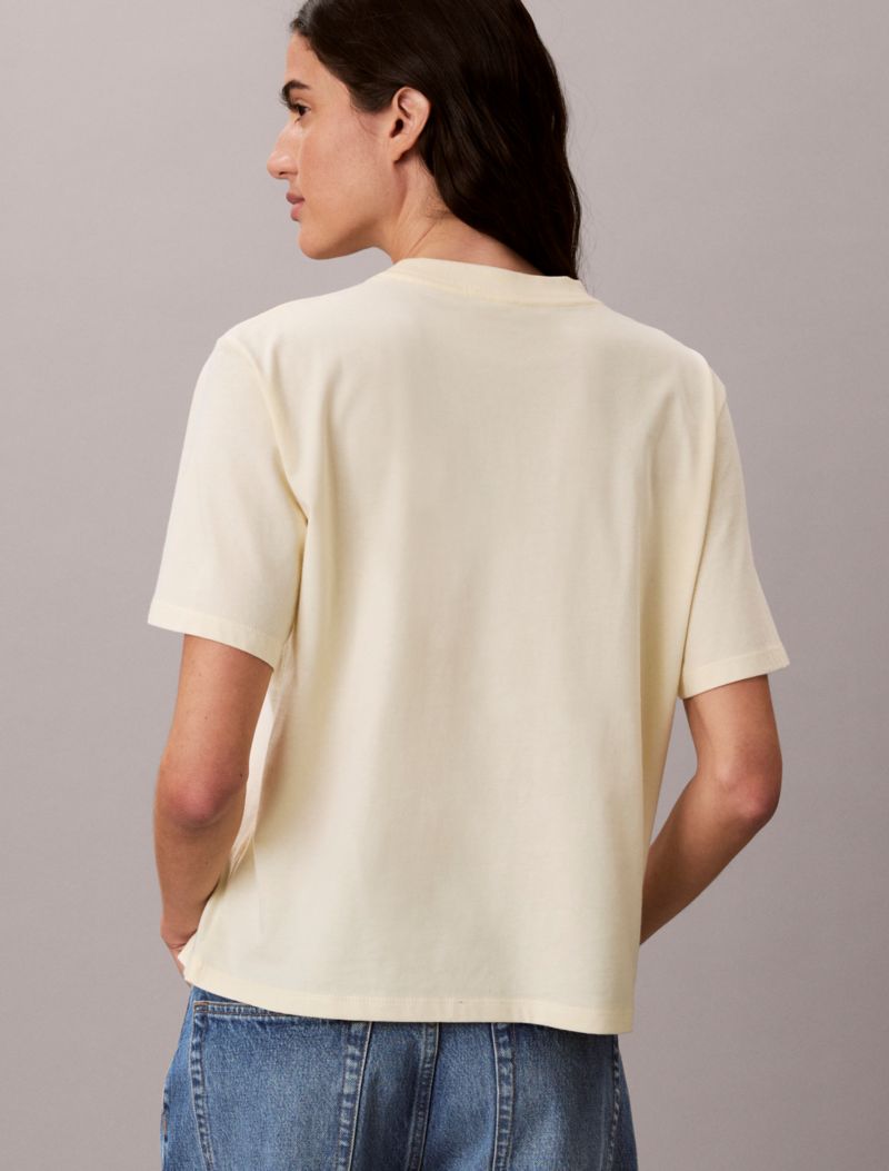 Calvin Klein Arch Logo Qrafik Geniş T-Shirt