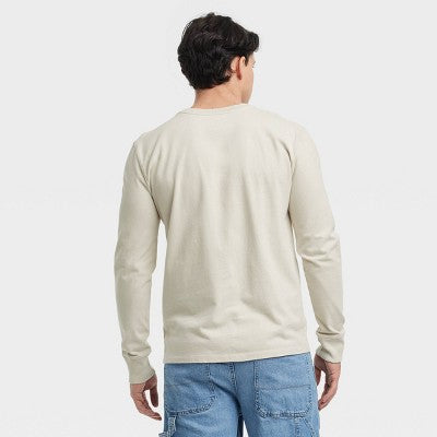 Goodfellow & Co Kişi Vintage Uzun Tərəvəz Cibli Köynək Açıq Bej