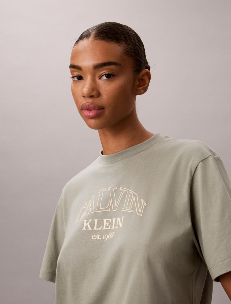 Calvin Klein Arch Logo Graphic Boxy Köynək