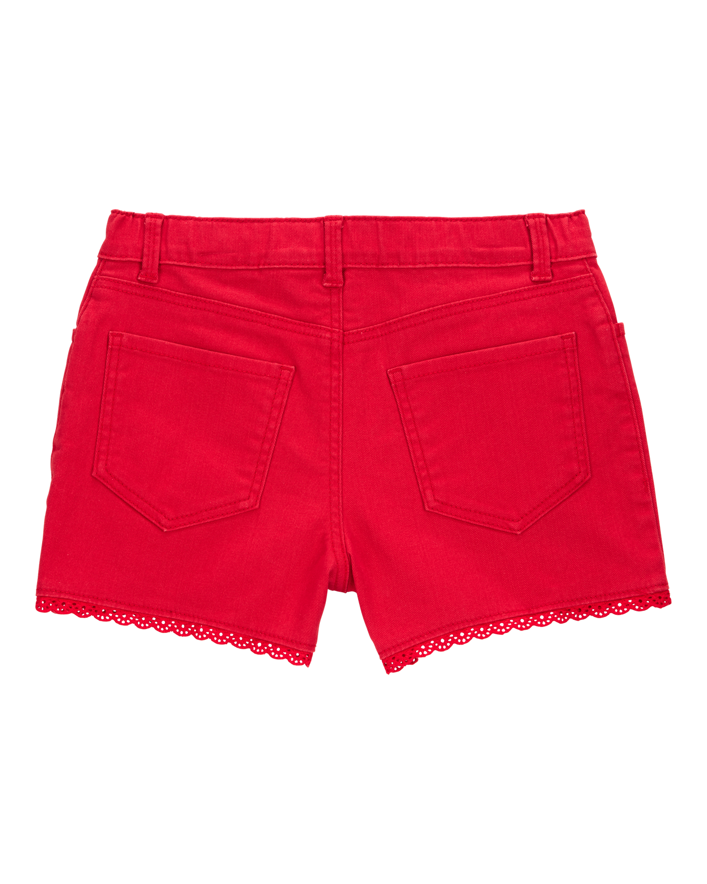 OshKosh B'gosh Uşaq İkonik Göz Dəliyi Şortları - Qırmızı