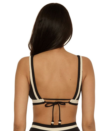 Becca Qadın Coast Line Fine Rib Rəng-Blok Üzgüçülük Topu