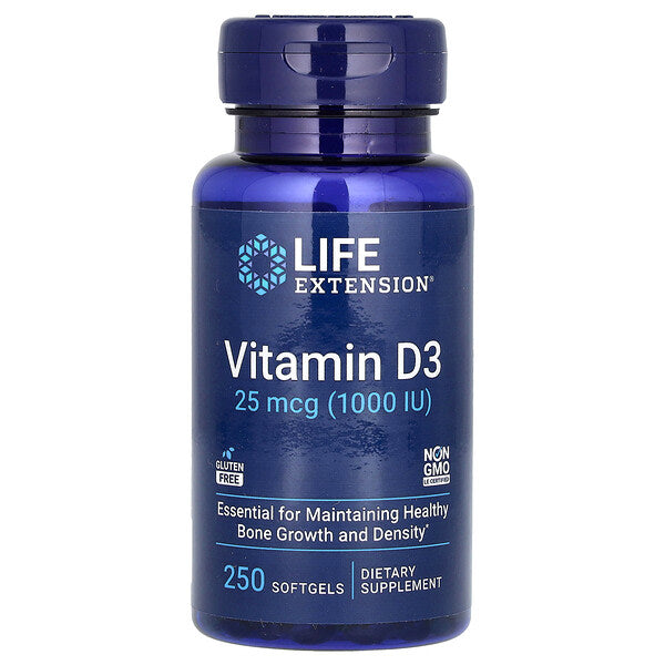 Life Extension D3 Vitamini 25 Mcg 1000 IU 250 Softgel
