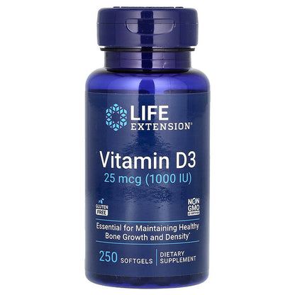 Life Extension D3 Vitamini 25 Mcg 1000 IU 250 Softgel