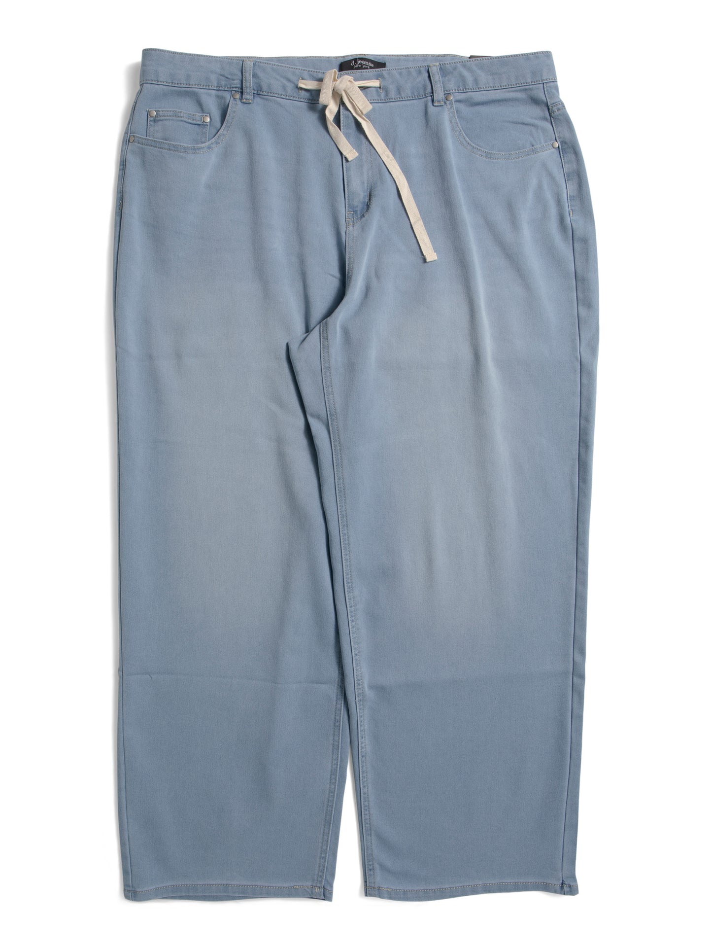 D. JEANS NEW YORK Plus Rahat Toxunuşlu Geniş Dar Cins Şalvar Elastik Belli