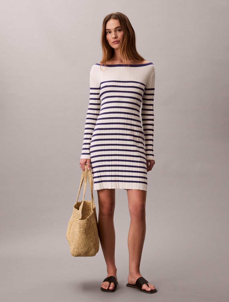Calvin Klein Zolaqli Uzun Cəkətli Rib Mini Geyim