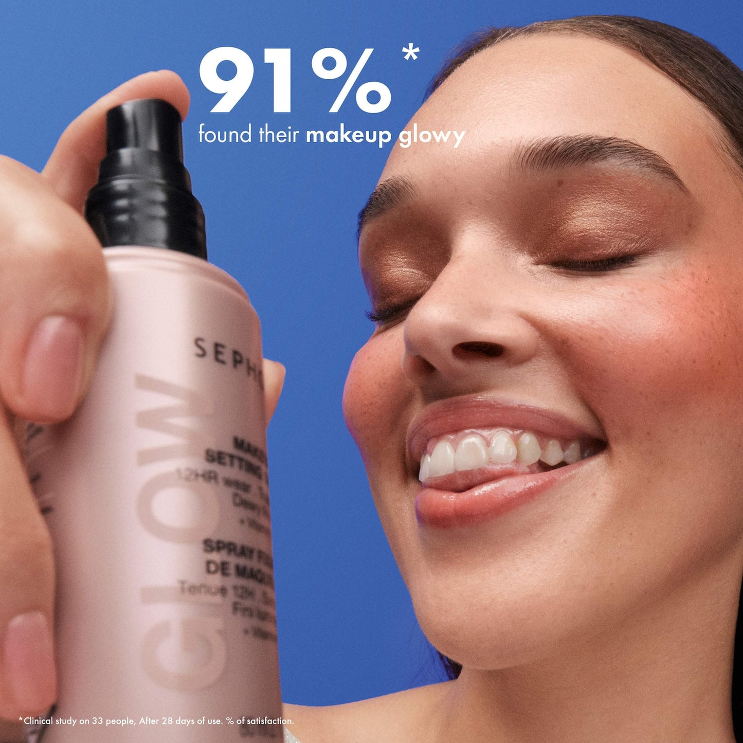 SEPHORA COLLECTION Mini Glow 12 Saat Dayanıqlı Transfer Olunaraq Makyaj Sabitləyici Sprey C Vitamini ilə