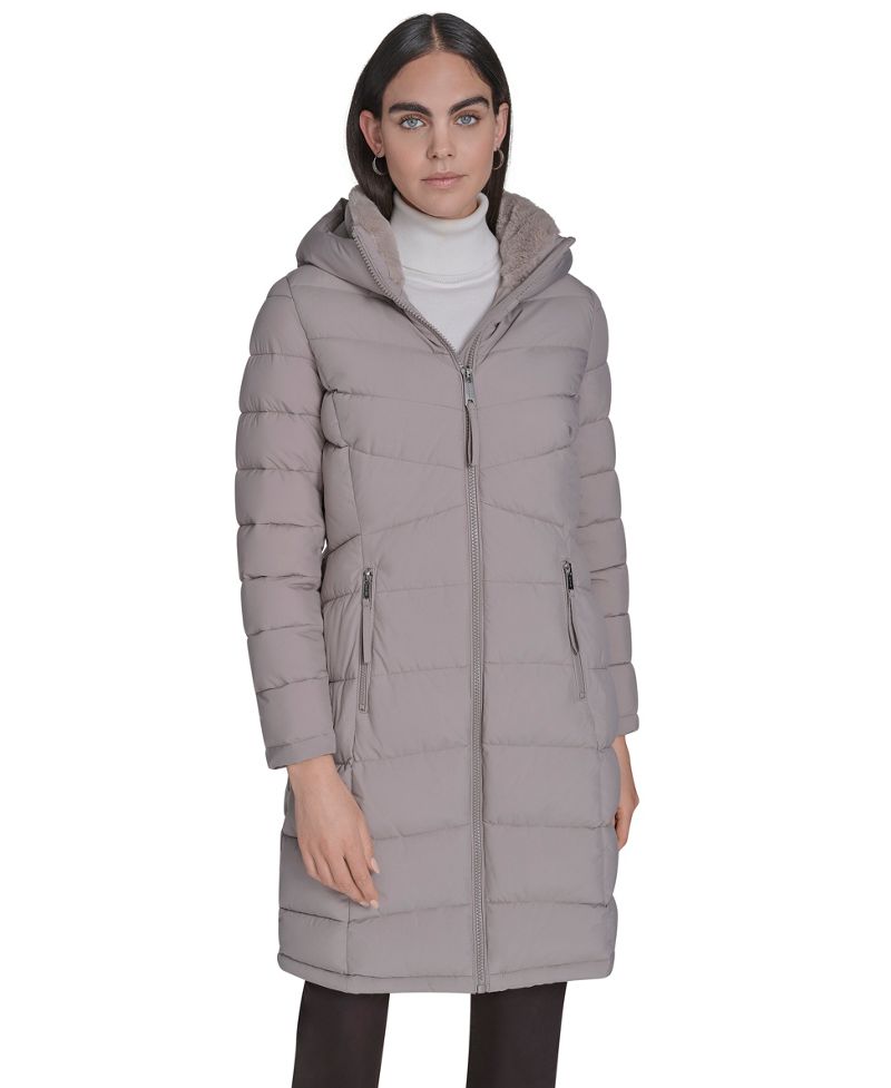 Calvin Klein Qadın Kapüşonlu Yapon Gödəkçəsi
