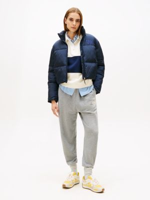 Tommy Hilfiger Qısaldılmış Puffer Gödəkçə, Tünd Mavi