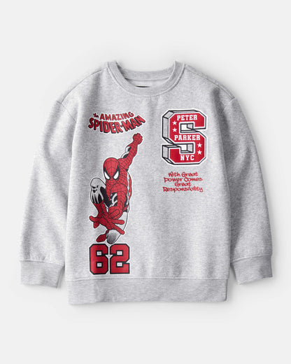 OshKosh B'gosh Oğlan ©Marvel Spider-Man Pulover Sweatshirt - Boz