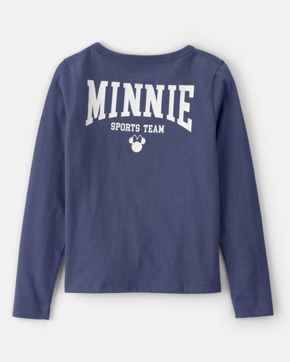 OshKosh B'gosh Qız Uşaq Disney© Minnie Mouse Uzun Tərəfli Bluzka - Tünd Mavi