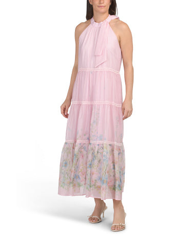NANCY YANG Halter Maxi Geyimi