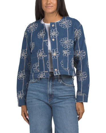 CALYPSO ST. BARTH Işlemeli Denim Gödəkçə