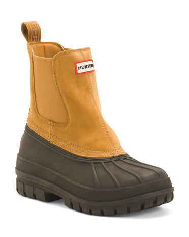 HUNTER Suede Sutton Sürüşkən Suya Davamlı Ördək Çəkmələri